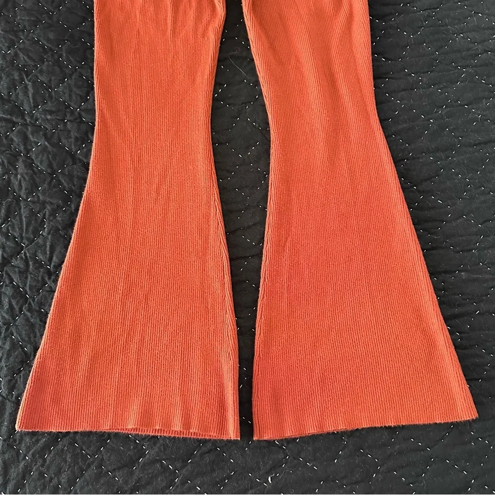 NWT BAR III | Sofia Richie Ribbed Sweater Jumpsuit Rust M - Picture 4 of 4